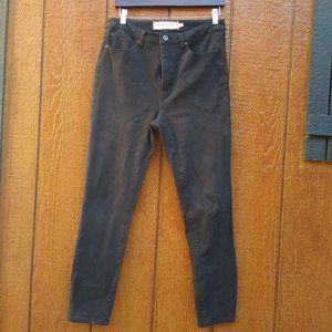 Soft Surroundings Black Denim Straight Leg Skinny Pants Jeans Size 10 Medium